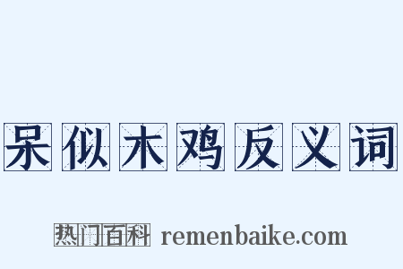呆似木鸡反义词是什么意思的图片